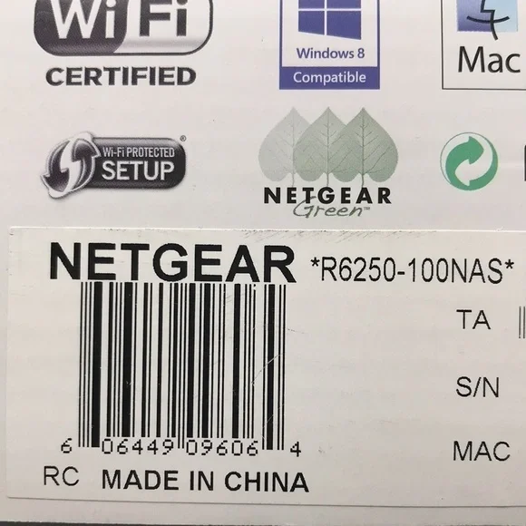 NETGEAR AC1600 Dual Band Wi-Fi Gigabit Router (R6250)